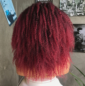 Glueless afro xoăn sâu bướm Headband tổng hợp tóc tóc giả cơ chế 18 inch Fluffy chịu nhiệt độ cao sợi tóc giả - Product Image 4