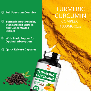 OEM Curcumin Extract Capsules Improve Immunity Joint Support <b>Black</b> Pepper <b>Turmeric</b> Curcumin Capsules - Product Image 5
