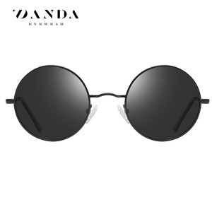 Lunettes de soleil rondes Danda, monture noire, verres TAC, UV400, unisexe, tendance - Product Image 4