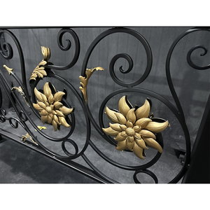 Tùy chỉnh Brass sắt lan can ngoài trời cho ngôi nhà bên ngoài lan can tay vịn kim loại hiên lan can thiết kế hàng rào Patio - Product Image 5