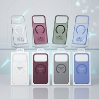 Étui de téléphone avec fenêtre pop-up magnétique IC en acrylique rigide de couleur haute transparence avec recharge sans fil et emballage pour iPhone 18 Pro Max