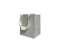 Sacs cadeaux en carton kraft personnalisés avec logo de marque en relief, impression offset et poignée en ruban pour l'emballage de chaussures et de vêtements