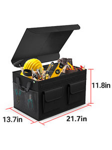 Collapsible Folding <b>Car</b> Boot <b>Organiser</b> Trunk Bag with Lid Storage Bag Travel - Product Image 2