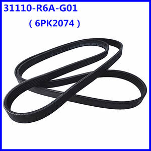 Correa de distribución automotriz Bando 6PK2074 de 15 mm de ancho y 4.0 mm de grosor para uso en alternador de motor Honda Accord CRV - Product Image 4