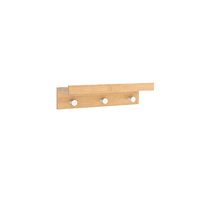 Porte-manteau mural en bois avec trois crochets ronds blancs et étagère supérieure pour entrée, couloir, chambre, salle de bain, bureau, décoration intérieure