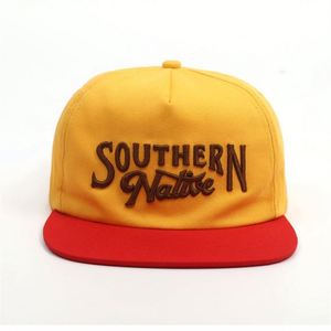 Manufacturer Custom 5 Panel <b>Men</b> Snapback Hats Embroidery Patch Logo <b>Flat</b> Bill Snapback Hat - Product Image 3