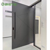 Porte pivotante robuste à axe décalé pour entrée de villa, à double battant, gain de place, minimaliste, surdimensionnée, sur mesure
