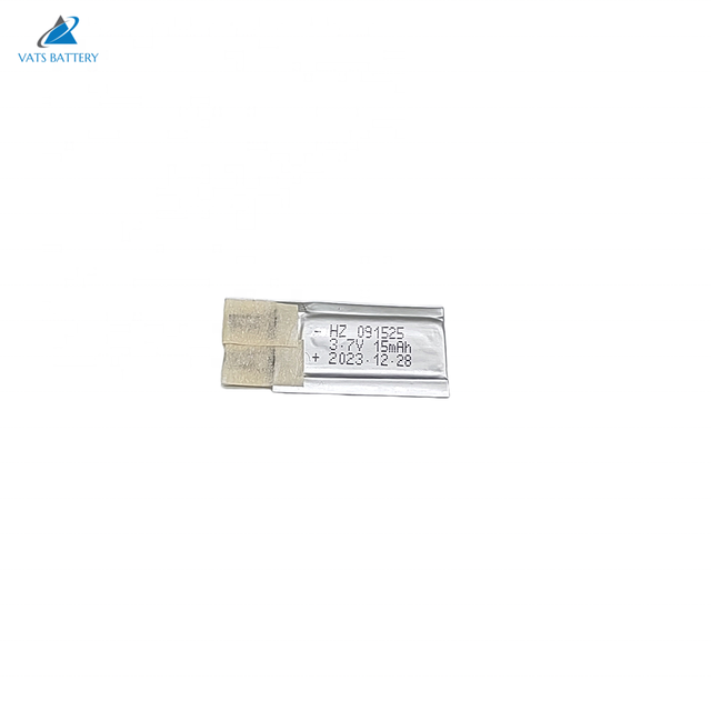 Factory 091525 Super Thin Battery 15mah 3.7v Rechargeable Flexible Curved 0.9mm 1mm Battery