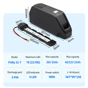 Batería para Bicicleta Eléctrica Polly, Entrega Rápida desde Almacén en el Reino Unido, 48V 25Ah 21700, Paquete de Batería de Litio con Cargador de 3A para Bicicletas Eléctricas de 1000W - Product Image 2