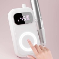 Ponceuse à Ongles sans Fil Rechargeable 45000 RPM - Lime Électrique Professionnelle, Outil de Polissage & Kit de Nail Art pour Salons et Manucure Gel