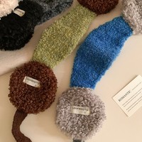 Orejeras de impresión digital a prueba de frío cálidas de felpa acolchadas clásicas azules de invierno