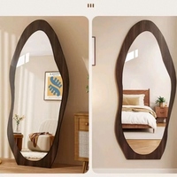 Grand miroir en verre à décor ondulé pleine longueur pour mur seul miroir de sol pour salle de bain chambre décor à la maison salon fête