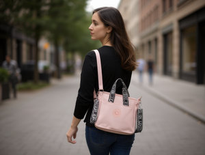 Borsa a Tracolla da Donna Rosa in Poliestere Morbido per Uso Quotidiano in Tutte le Stagioni - Product Image 2