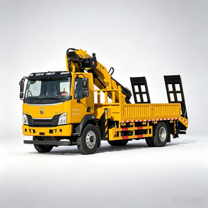 Camion porte-charge autoportant 4x2 avec grue 8T, double fonction de levage et de transport de machines de construction - Product Image 2