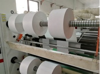 Rouleau d'étiquettes autocollantes en polypropylène brillant blanc BOPP, rouleau d'étiquettes jumbo auto-adhésives