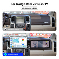 Pantalla Táctil Android Baoshang 13.1+12.3 para Dodge Ram 2013-2019, Reproductor de Video, Radio, GPS, Navegación, Conexión Plug and Play