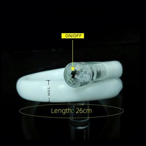 Custom LOGO Wrap-Around Slap Fiber Optical <b>Tube</b> <b>LED</b> Flashing Bracelet TPU Luminous Wristband Cheering Prop for Parties Live Show - Product Image 2
