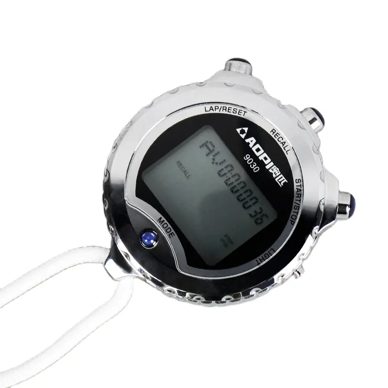 AOPI dijital Led kronometre büyük Metal su Resist sayısı 70*60*15MM arka işık spor kronometre