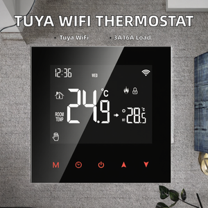 สวิตช์ควบคุมอุณหภูมิแบบสัมผัส Tuya WiFi Smart 220V 3A/16A K6H สำหรับระบบทำความร้อนพื้นไฟฟ้า/น้ำ ระบบอัตโนมัติภายในบ้าน ควบคุมอุณหภูมิห้อง - Product Image 2