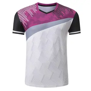 Benutzer definierte Tischtennis hemden Männer Frauen Kinder schnell trocknen Badminton T-Shirts sublimiert Tennis tragen Hemd Volleyball tragen