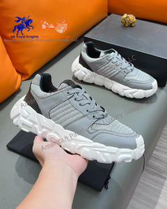 Amani 2025 Zapatillas Casuales con Cordones para Hombre Color Caqui, Suela Plana, Zapatos para Caminar, Cuero Genuino de Vaca, Logotipo Personalizado, Gran Venta - Product Image 2
