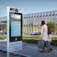 Mobilier d'extérieur, station d'arrêt de bus électronique intelligente, machine publicitaire verticale Lcd, panneau d'affichage numérique