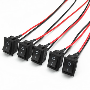 Interruptor Basculante Precableado KCD1 15x21mm |   Interruptor SPST de 2 Posiciones ON/OFF con Cables |   Soldadura o Conexión Rápida |   6A 250V CA |   Al por Mayor - Product Image 4