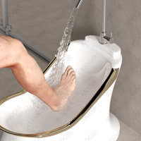 Kidoir vente en gros islamique niveau unique porcelaine céramique musulman Wudumate lave-pieds évier ablution Wudu bassin au Royaume-Uni à vendre