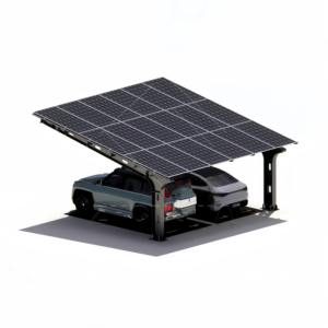 Structure de carport solaire photovoltaïque en acier haute résistance avec certification CE/ISO9001 et garantie de 10 ans pour les parcs d'entreprises - Product Image 1