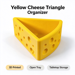 Linda Bandeja de Almacenamiento Triangular con Forma de Queso, Organizador de Escritorio Impreso en 3D, Porta Clips, Joyas y Llaves, Decoración para el Hogar y la Oficina, Venta al por Mayor - Product Image 6