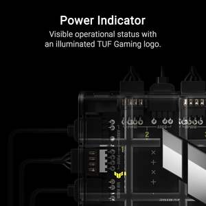 Hub de ventilateurs PWM ARGB TUF Gaming 6 ports avec alimentation SATA pour refroidissement de PC de bureau - Product Image 2