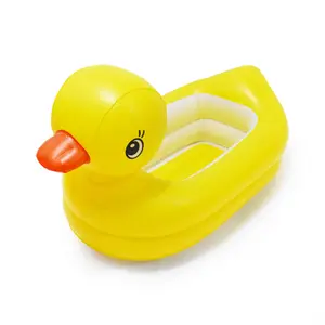 Piscina inflable de pato para niños, bañera de spa portátil para bebés, bañeras calientes al aire libre, bañera plegable para bebés