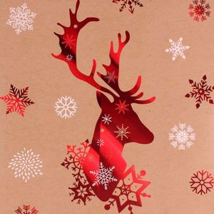 Sac fourre-tout de Noël de haute qualité, sac de shopping en papier portable avec motif Père Noël et rennes, en stock - Product Image 5