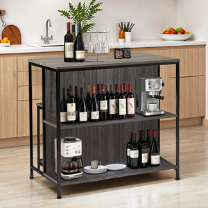 Wholesale Dining <strong>Table</strong> Set Restaurant Furniture Modern <strong>Tall</strong> Antique Brown Steel Wood Dining <strong>Table</strong> and Dining Chair Set - Product Image 1