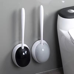 Brosse de nettoyage WC à ouverture et fermeture automatiques, brosse WC en silicone et support mural drainable, brosse WC en TPR - Product Image 1