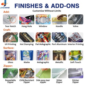 Sachets Doypack en plastique de qualité alimentaire imprimés sur mesure, sachets d'emballage pour herbes, assaisonnements et épices avec fermeture éclair et fenêtre transparente - Product Image 6