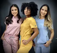 Ensemble de contrôle médical pour femmes, vente en gros, uniforme d'infirmière en tissu souple