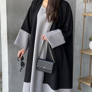 Yibaoli Fabricant Abaya Femmes Robe <span class=keywords><strong>Musulmane</strong></span> Deux Pièces Turc 2 Pièces Abaya Ensemble Sans Hijab - Product Image 2