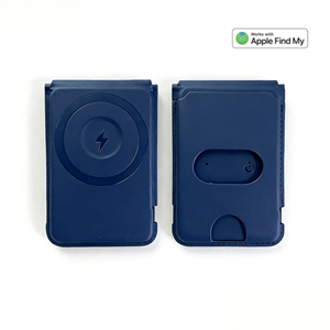 180 °   Support de téléphone réglable en cuir PU, design tout-en-un avec chargement sans fil et fonction anti-perte <span class=keywords><strong>Apple</strong></span> Find My - Product Image 1