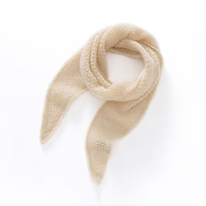 Explosions 100% Reines Kaschmir Luxus Muslimischer Damen Winter Dreiecksschal Einfach Bequem Warm Vielseitig Gestrickter Schal - Product Image 6