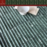 Mosaïque murale et de sol en marbre vert foncé à motifs rayés GOLDKING pour salle de bain et cuisine, taille personnalisée pour projets hôteliers et spas