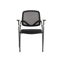 Chaise de formation moderne pour étudiants avec roulettes, accoudoirs réglables et pliables, mobilier de bureau et d'étude en maille, vente directe usine