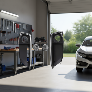 Ensemble de feux antibrouillard LED chromés pour Honda Civic 2019+ Kit de mise à niveau avec faisceau de câblage et supports de montage, 12V, Neuf, Ajustement spécifique - Product Image 1