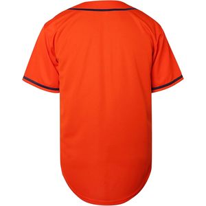 เสื้อเบสบอลสีส้ม แขนสั้น แบบเรียบ ไม่มีลาย  ใส่ได้ทั้งชายและหญิง ระบายอากาศได้ดี ทรงปกติ - Product Image 2