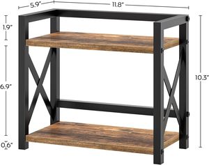 Cuisine et salle de bain industrielles étagère à épices à 2 niveaux organisateur étagère de rangement de comptoir avec emballage de vente par correspondance - Product Image 3