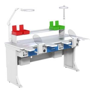 Bureau <span class=keywords><strong>de</strong></span> <span class=keywords><strong>laboratoire</strong></span> dentaire personnalisé Dent Processing Desks Dual Station Workbench - Product Image 1