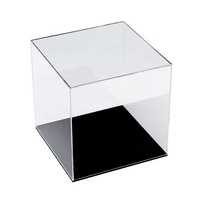 Boîte de présentation en acrylique transparente de haute qualité avec base noire, étui anti-poussière pour figurines d'action, objets de collection, jouets, figurines, vitrine