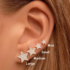 CRMYA five-pointed star stud earrings women luxury Gold Plated luxury geometric unique earrings for women wholesale