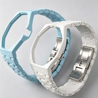 HUAXUN Modisches Biokeramik-Uhrenarmband + Biokeramik-Schutzhülle mit Edelstahlschnalle für AP Royal Pop S-Uhr