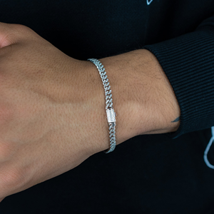 Pulsera de Eslabones Cubanos con Diamantes VVS Cultivados en Laboratorio, Corte Brillante Redondo, Joyería Fina de Lujo de Diseñador - Product Image 5